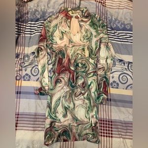 PacSun oriental style mini dress with pink slip